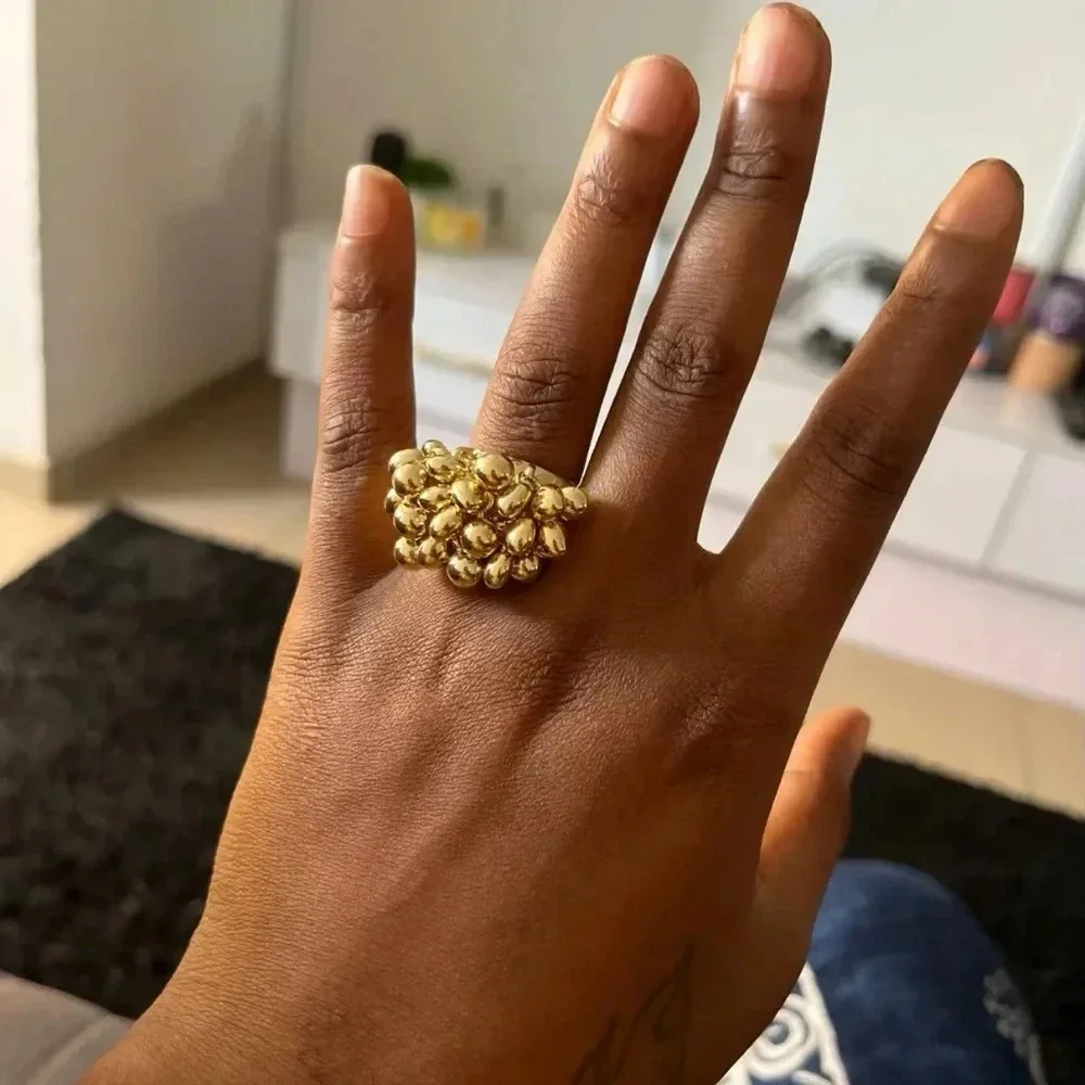 Baroque Ball Cluster Ring